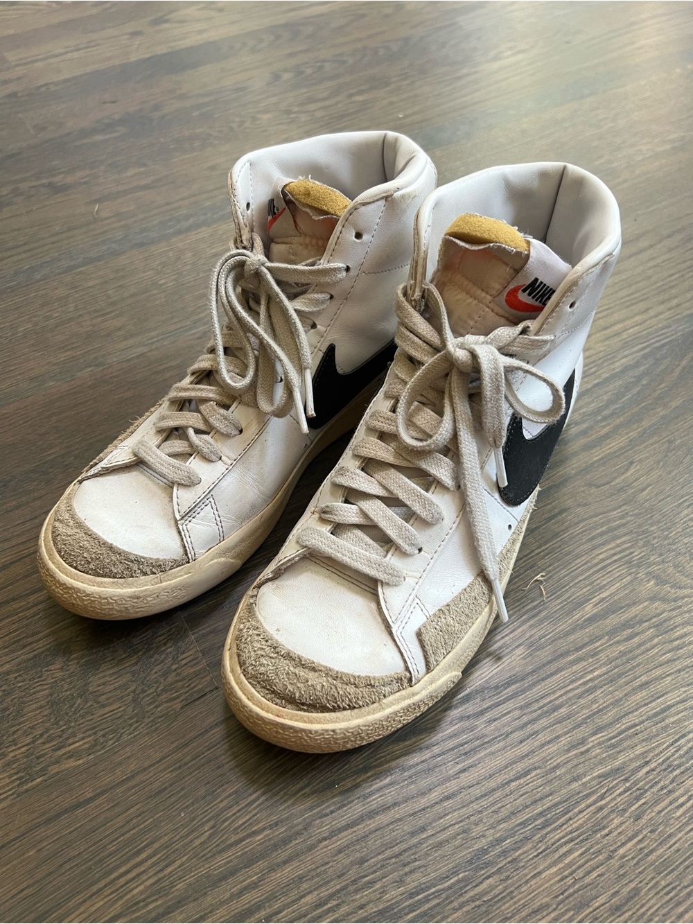 Nike Women’s High-Top Sneakers in White and Black